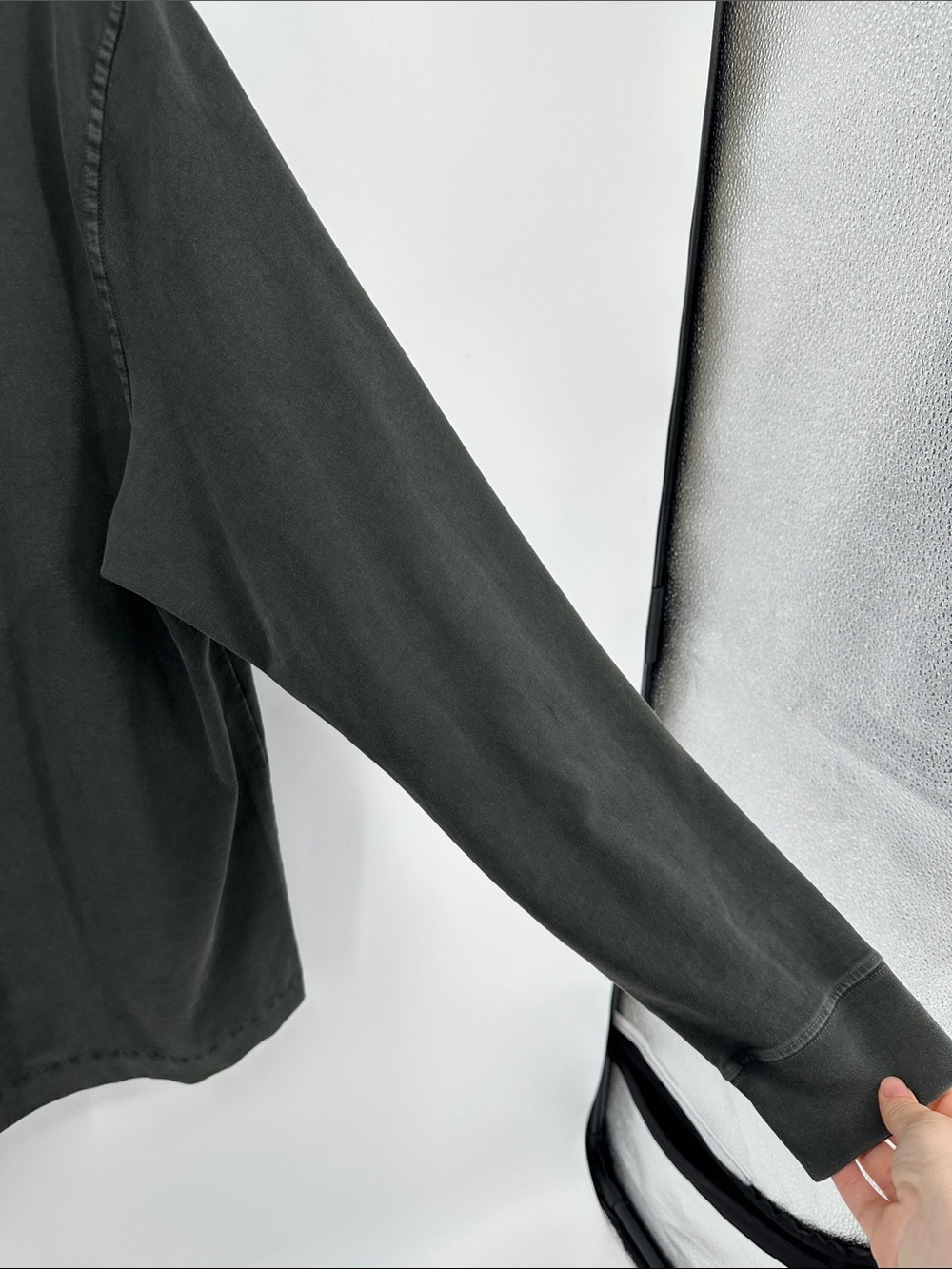 A&F Skater Athleisure Streetwear Washed Dark Gray Long-Sleeve Crewneck SzM - Picture 9 of 12